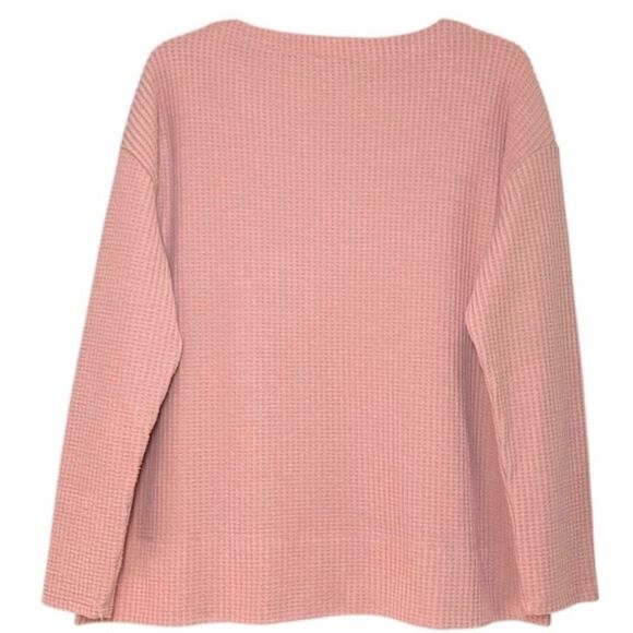 Splendid So Soft Waffle Knit Top in Dusty Pink Women’s M - Picture 6 of 9